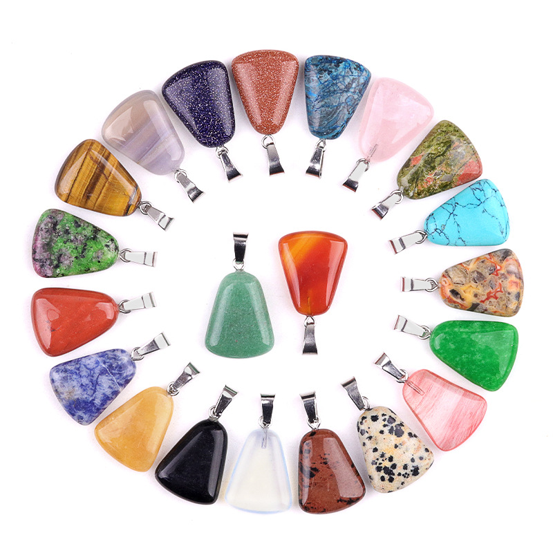 Crystal Pendant Necklace Natural Stone - Pendentif en pierre brute en cristal