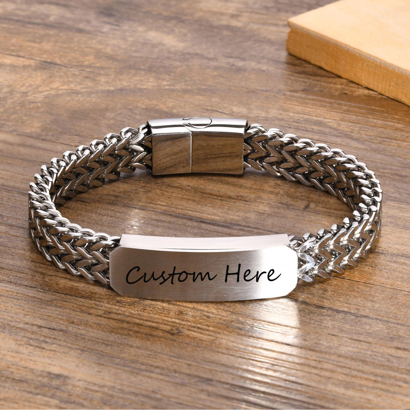 Cuban Link Chain 12Mm - Bracelets d'identification personnalisés gratuits pour hommes,