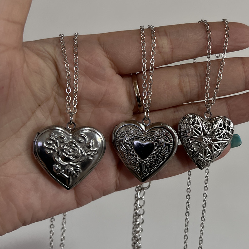 Heart Locket Necklace Photo - Coeur cadre Photo pendentif collier amour