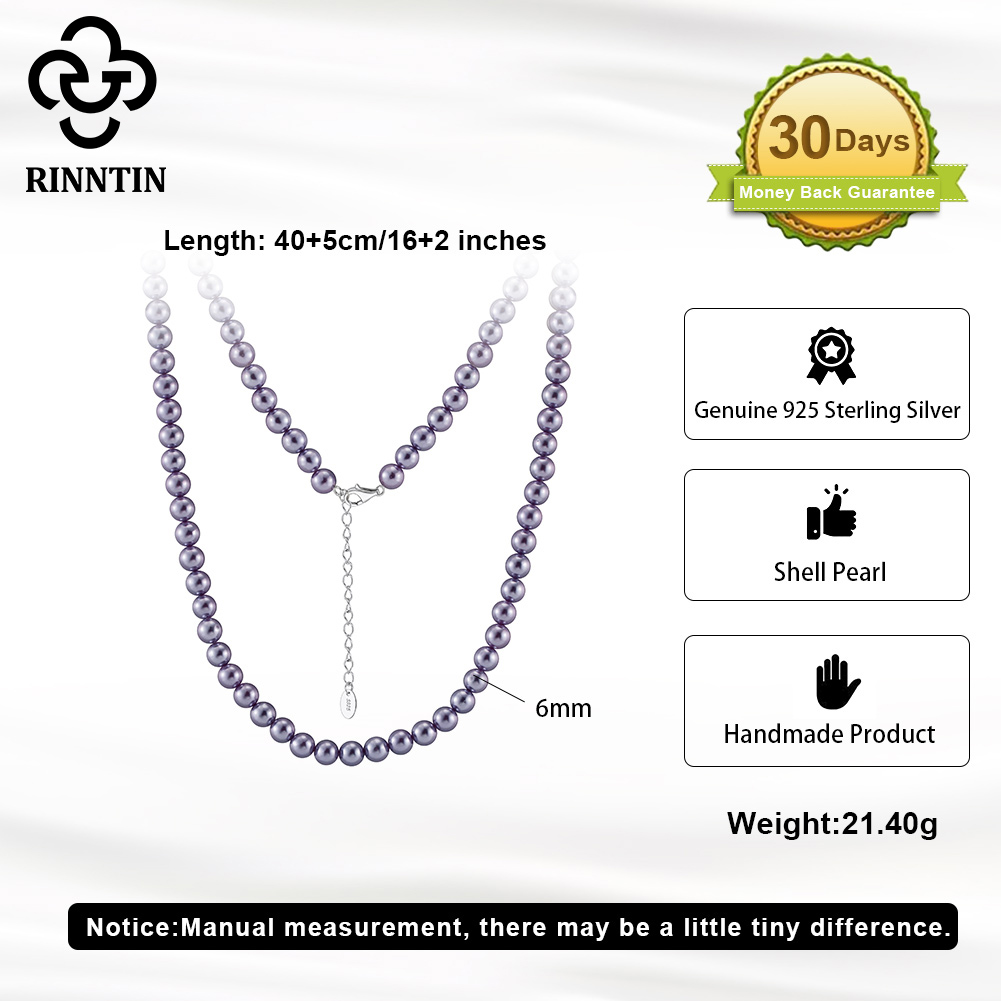 Rinntin 925 argent Simple perl - Pearl Choker Necklace Vintage avis et prix