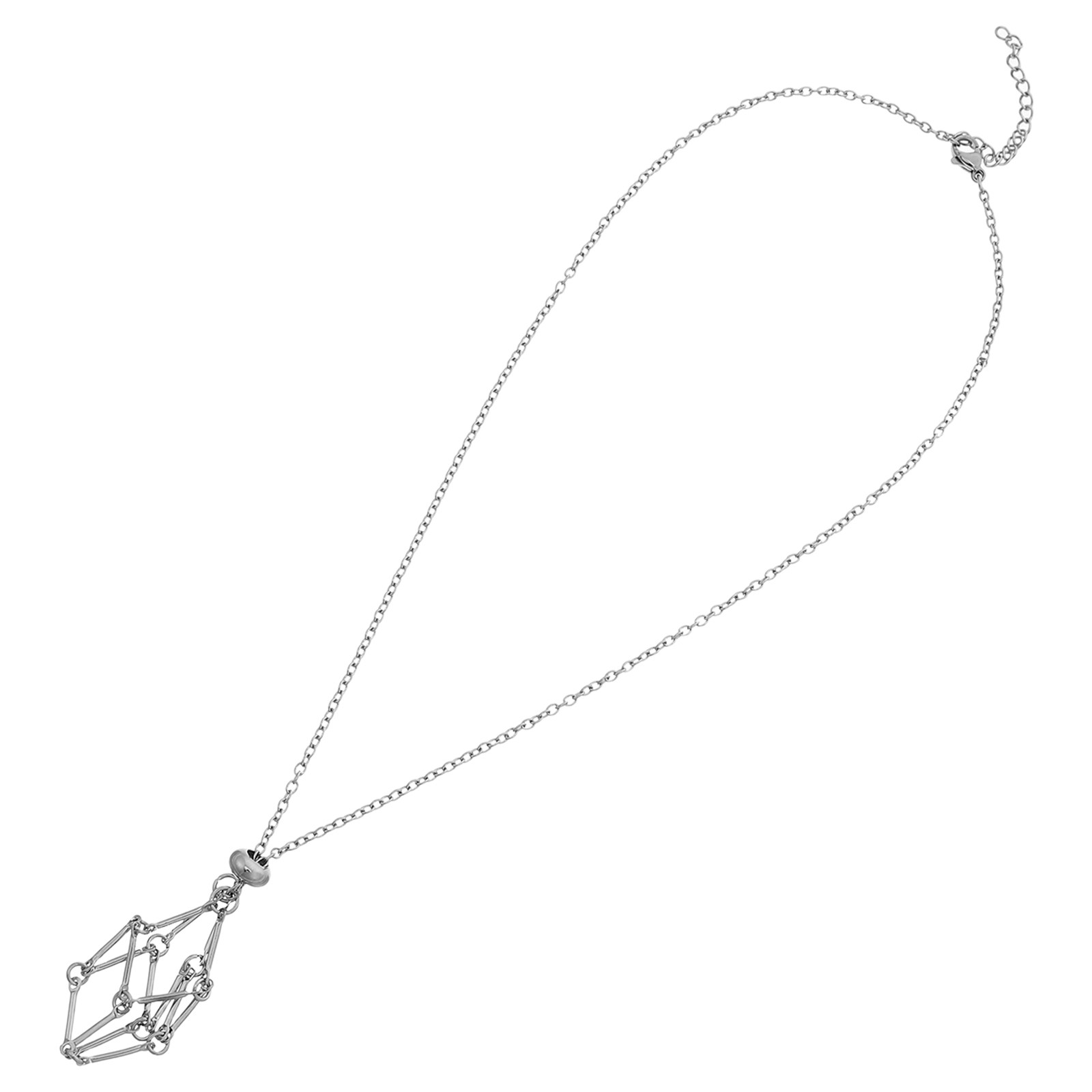 Collier en acier inoxydable av - Crystal Pendant Necklace Natural Stone avis et prix