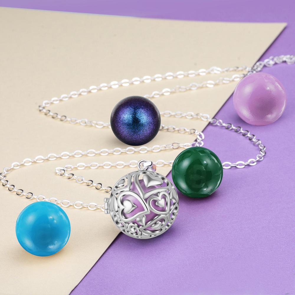 Eudora 20mm harmonie boule pen - Heart Locket Necklace Photo avis et prix