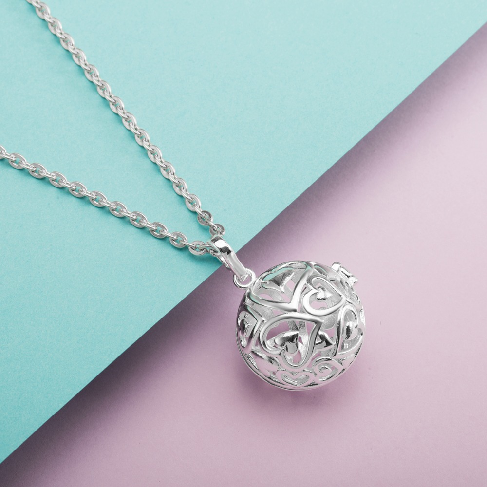 Eudora 20mm harmonie boule pen - Heart Locket Necklace Photo avis et prix