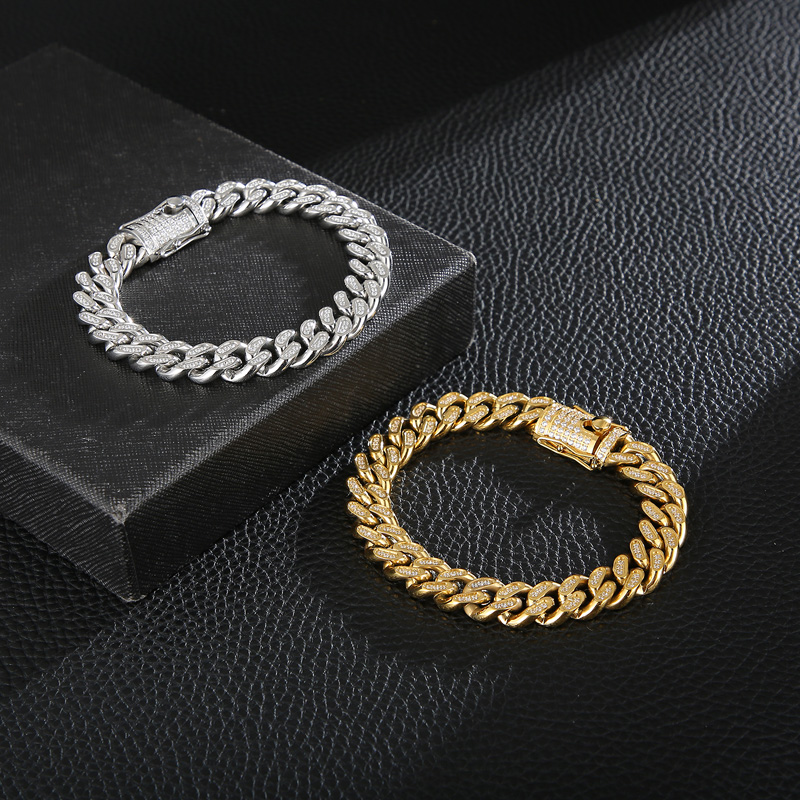 KALEN 12mm CNC strass chaîne c - Cuban Link Chain 12Mm avis et prix