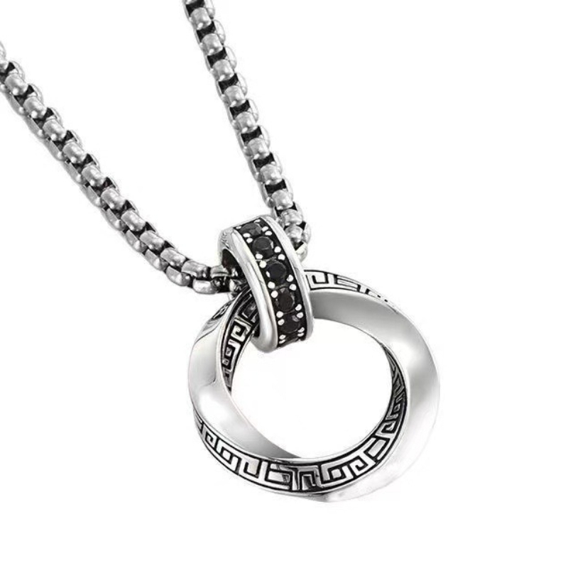 Collier avec pendentif en arge - 925 Sterling Silver Chain Necklace Men avis et prix