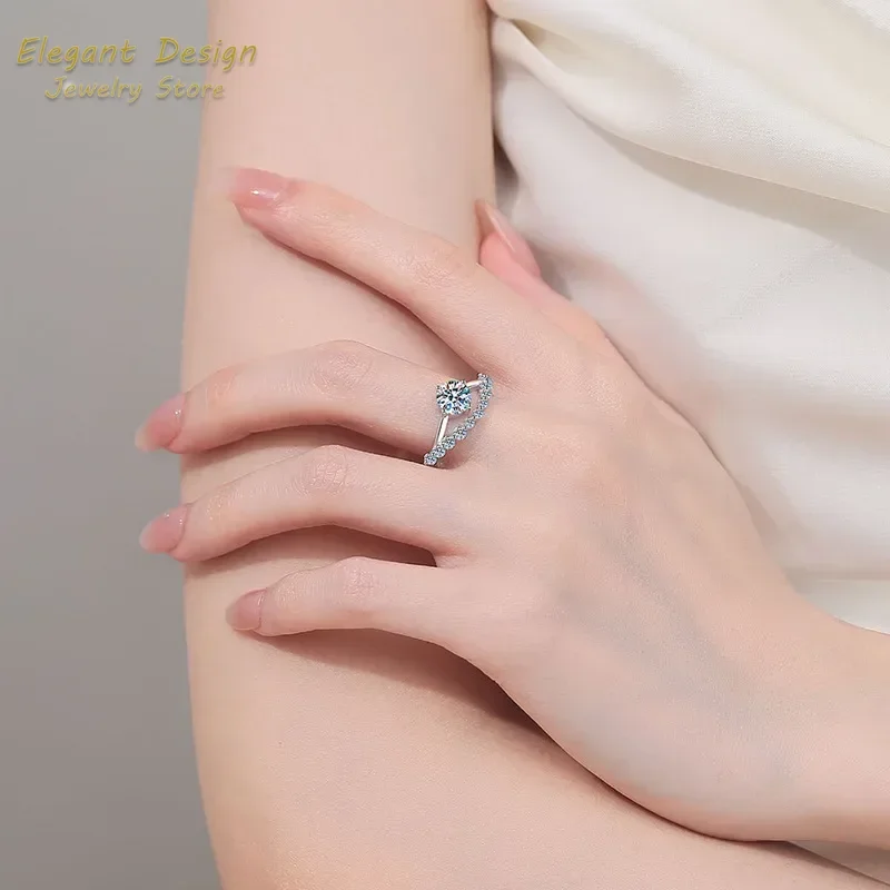 Bague de mariage en platine Pt - Moissanite Engagement Ring 1 Carat avis et prix