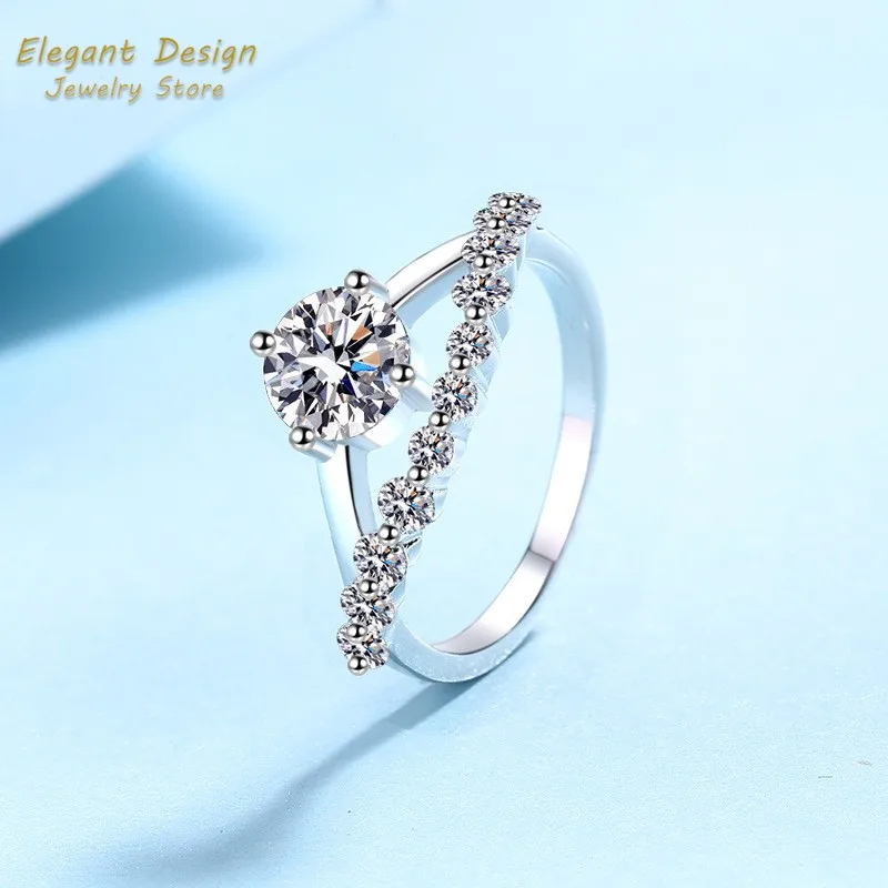 Bague de mariage en platine Pt - Moissanite Engagement Ring 1 Carat avis et prix