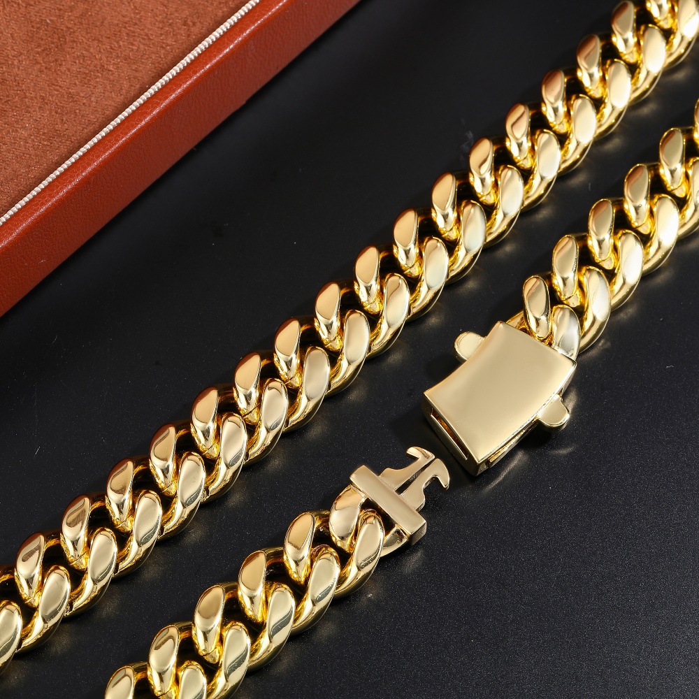 Bracelet chaîne cubaine Miami  - Cuban Link Chain 12Mm avis et prix
