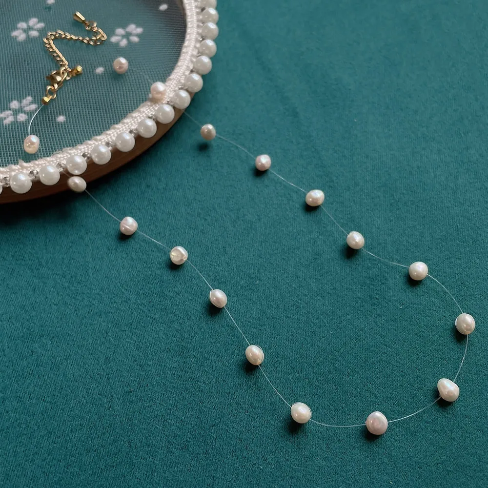 Collier de perles d'eau douce  - Pearl Choker Necklace Vintage avis et prix