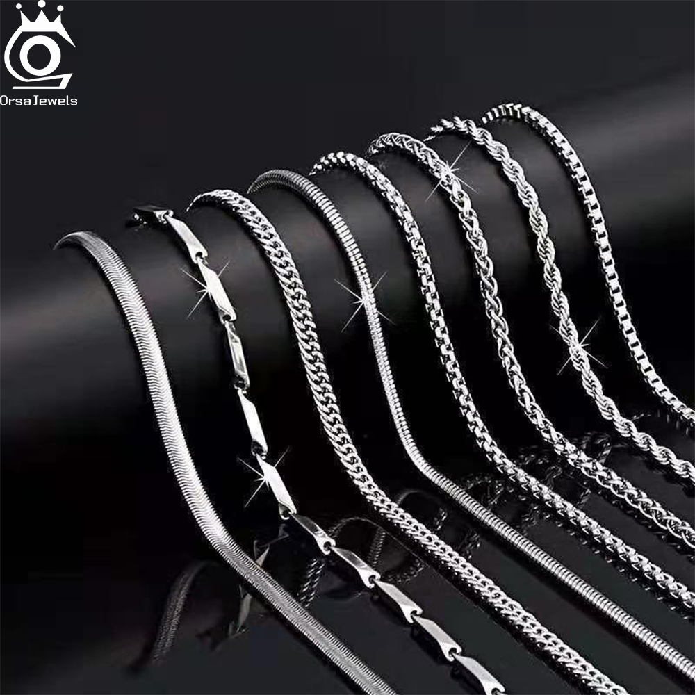 ORSA JEWELS 925 colliers chaîn - 925 Sterling Silver Chain Necklace Men avis et prix