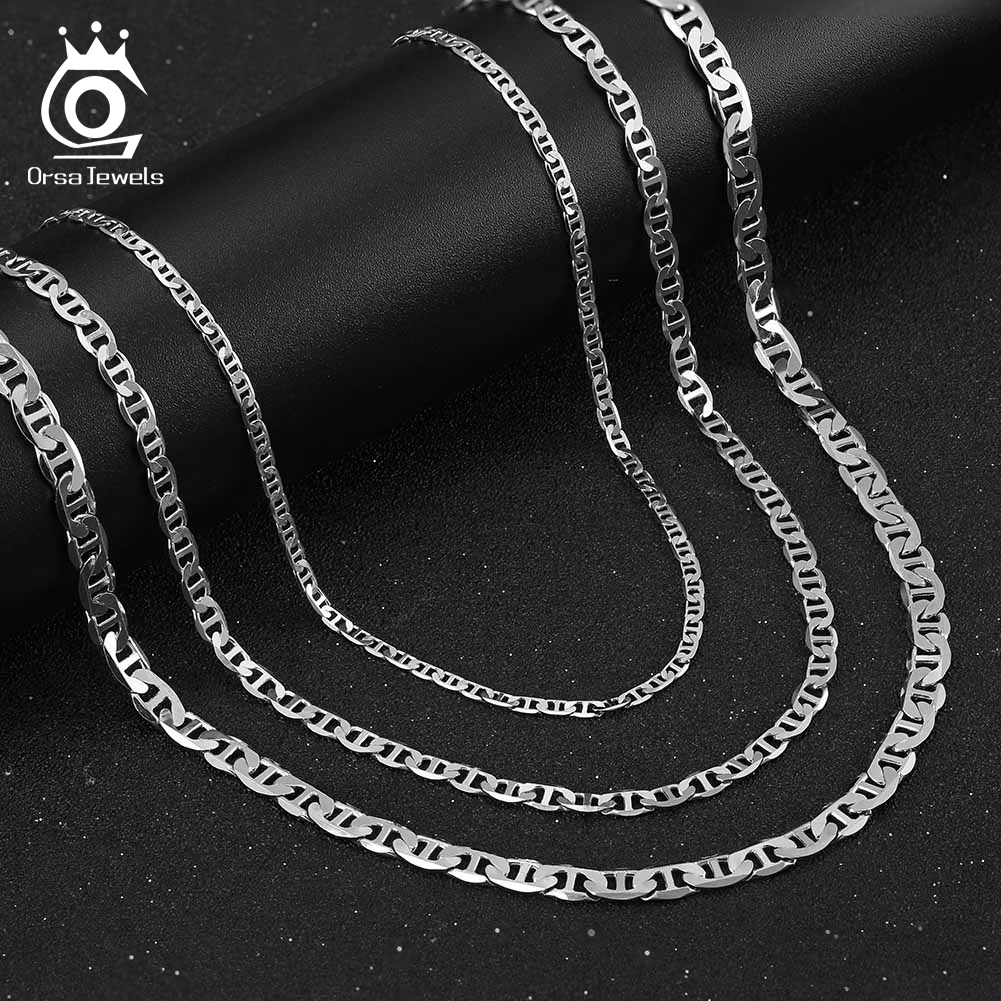 ORSA JEWELS 925 colliers chaîn - 925 Sterling Silver Chain Necklace Men avis et prix