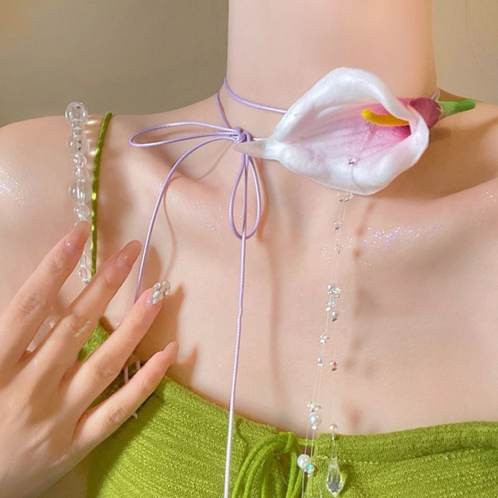 Pendentif en perles de lys Cal - Pearl Choker Necklace Vintage avis et prix