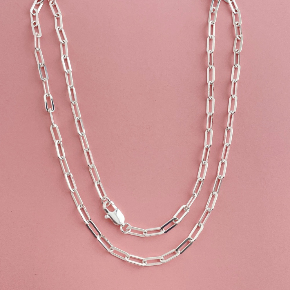 Mode kpop 925 argent sterling  - 925 Sterling Silver Chain Necklace Men avis et prix