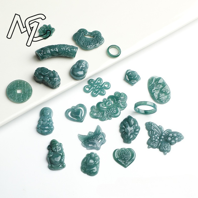 2 pièces, jadeite bleu naturel - Earrings avis et prix
