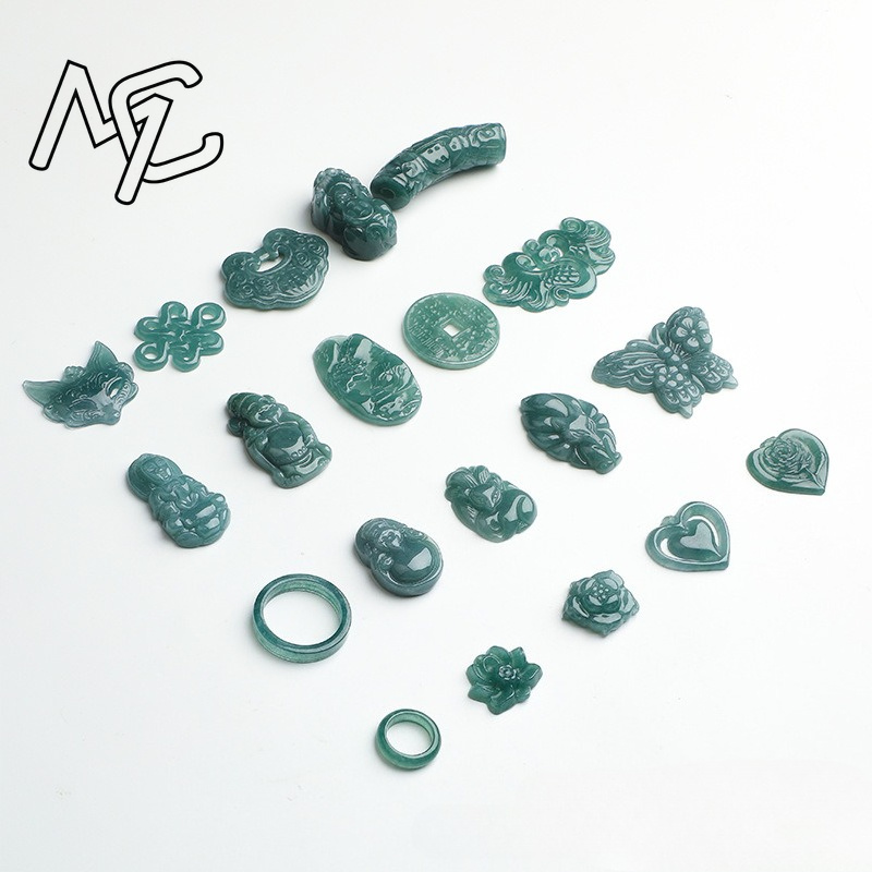 2 pièces, jadeite bleu naturel - Earrings avis et prix