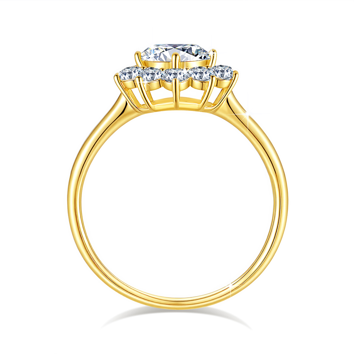 Bague Fleur Szjinao 100% Or Vé - Moissanite Engagement Ring 1 Carat avis et prix