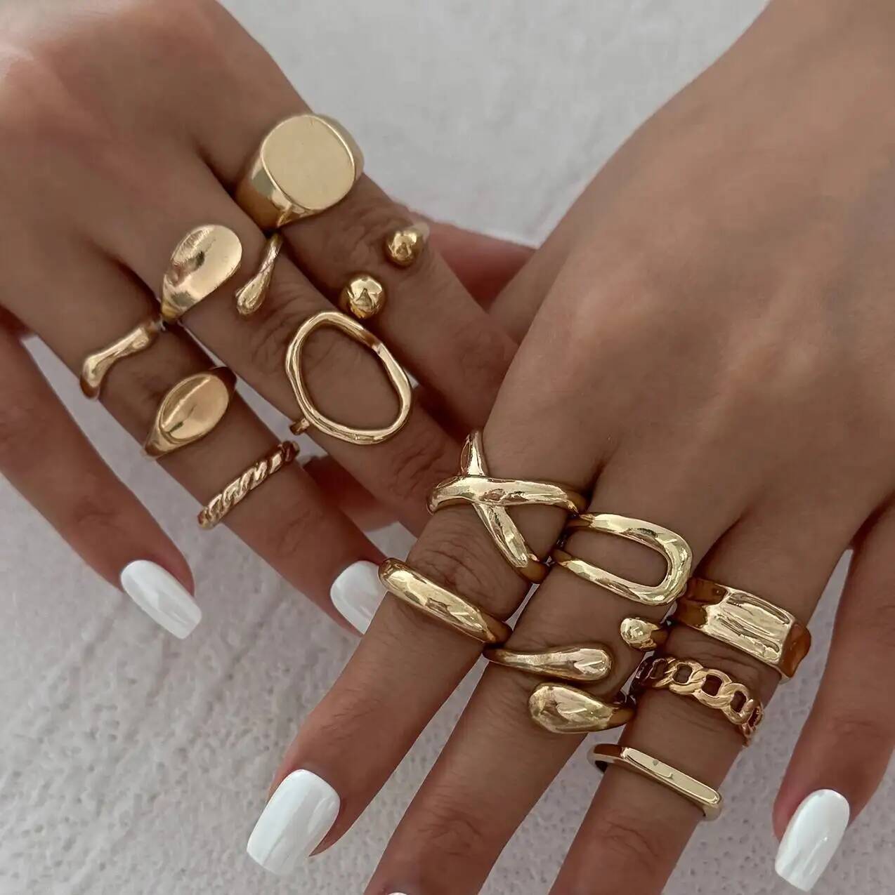 IngeSight.Z 14 pièces/ensemble - Vintage Punk Knuckle Rings Set avis et prix
