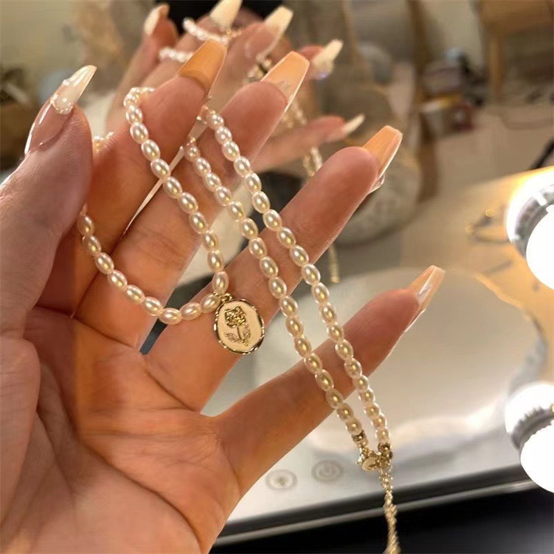 Collier ras du cou en Imitatio - Pearl Choker Necklace Vintage avis et prix