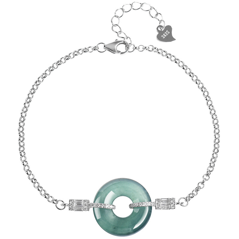 Bracelet bague en jadéite bleu - Bracelets avis et prix