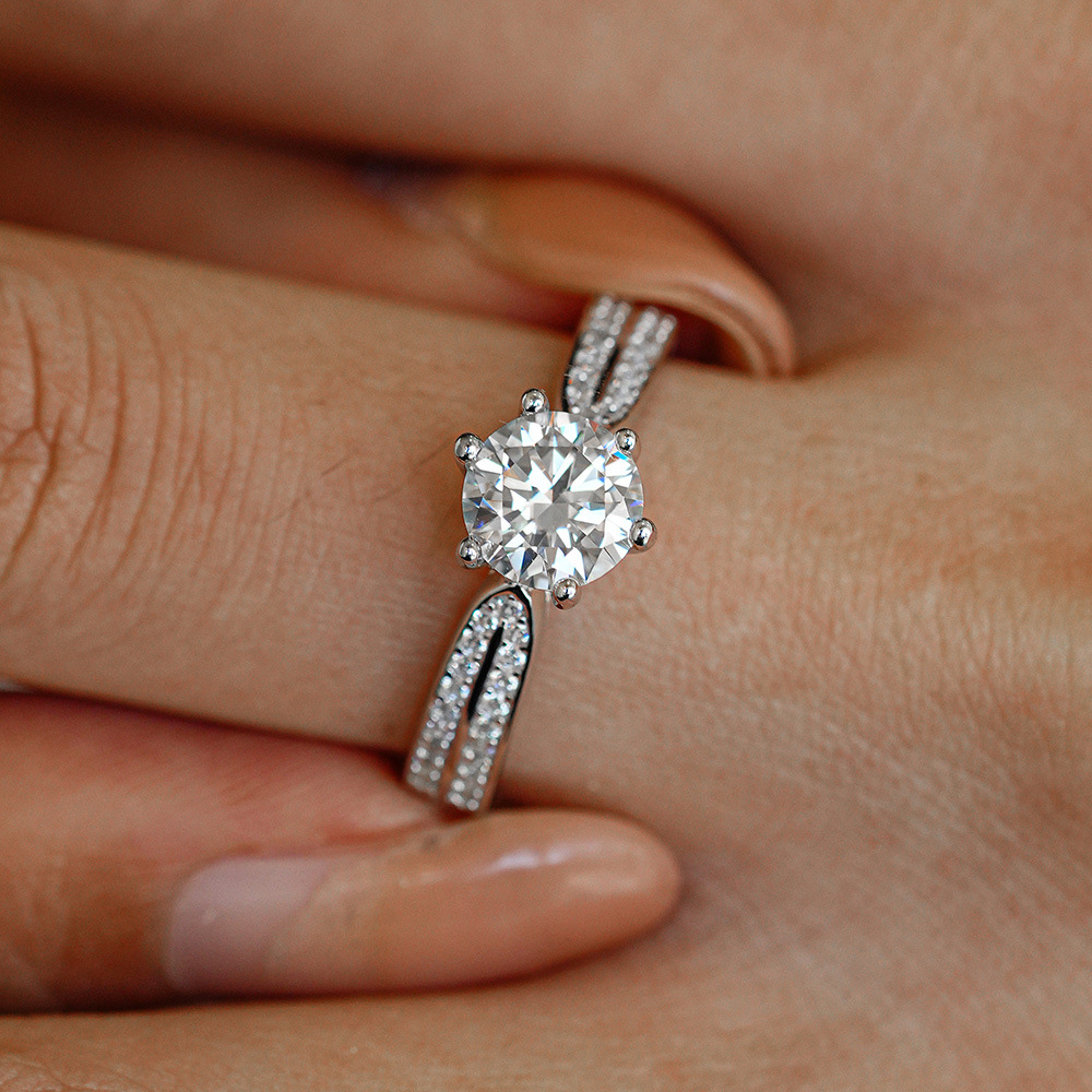 Bague de fiançailles classique - Moissanite Engagement Ring 1 Carat avis et prix