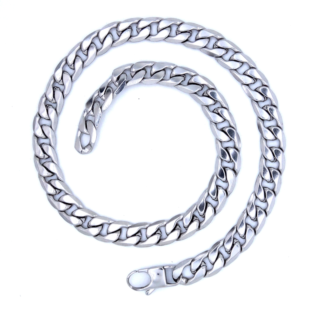 Collier en acier inoxydable de - Cuban Link Chain 12Mm avis et prix