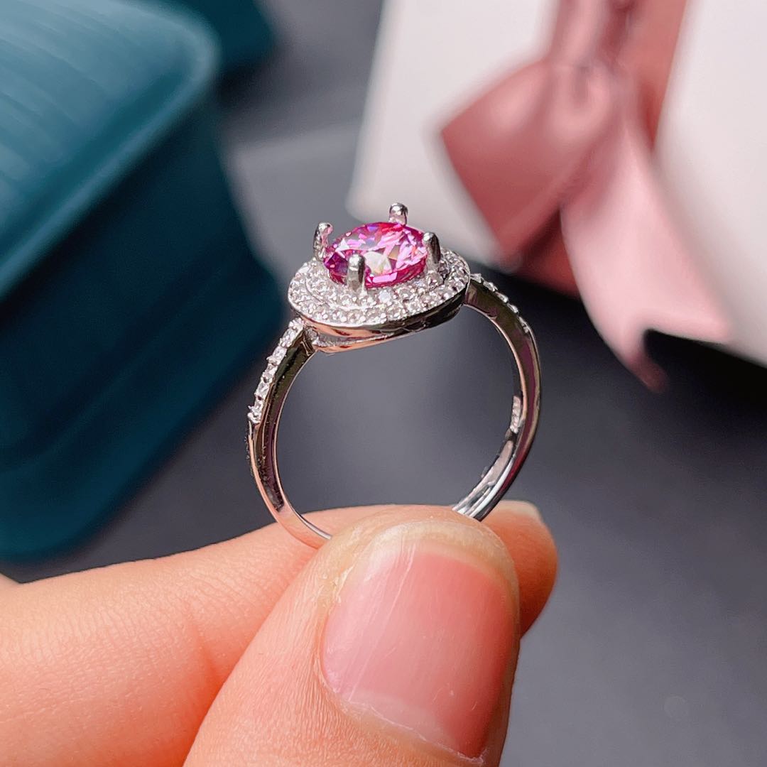 Bague Moissanite rose craquelé - Moissanite Engagement Ring 1 Carat avis et prix