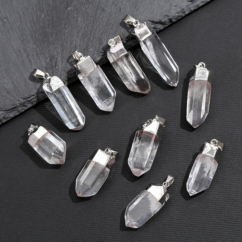 Pendentif en cristal de quartz - Crystal Pendant Necklace Natural Stone avis et prix