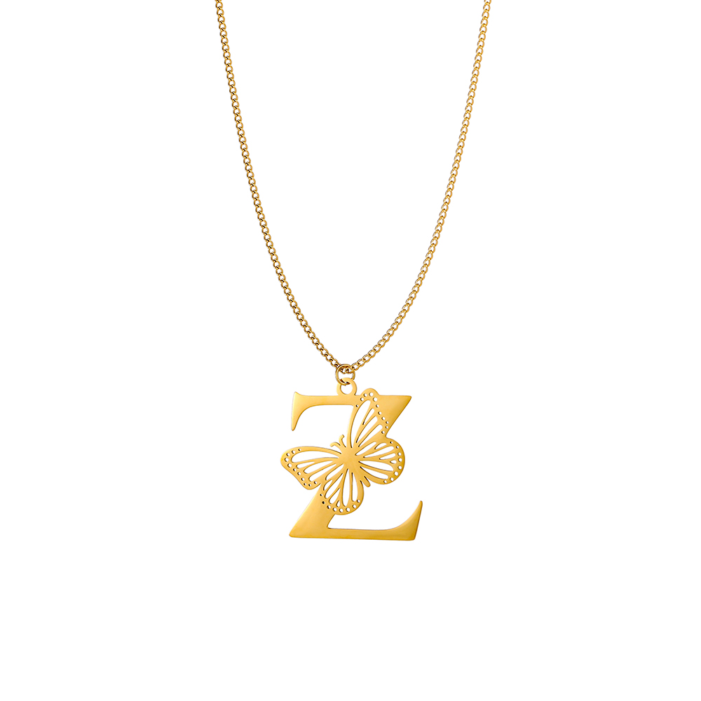 CARLIDANA – pendentif délicat  - Initial Letter Necklace 18K Gold avis et prix