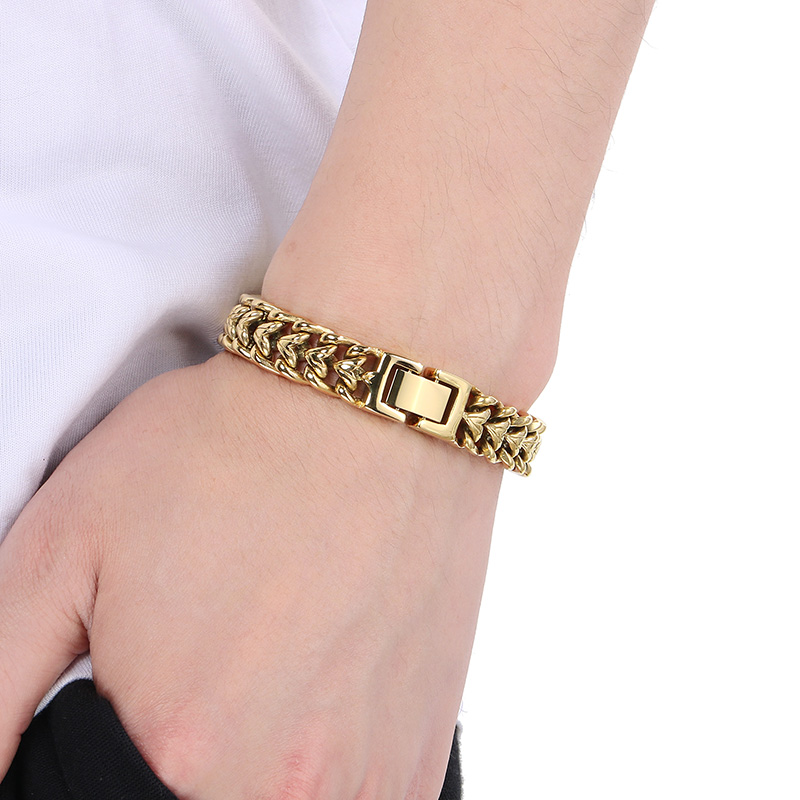 Bracelet chaîne tressée en aci - Cuban Link Chain 12Mm avis et prix