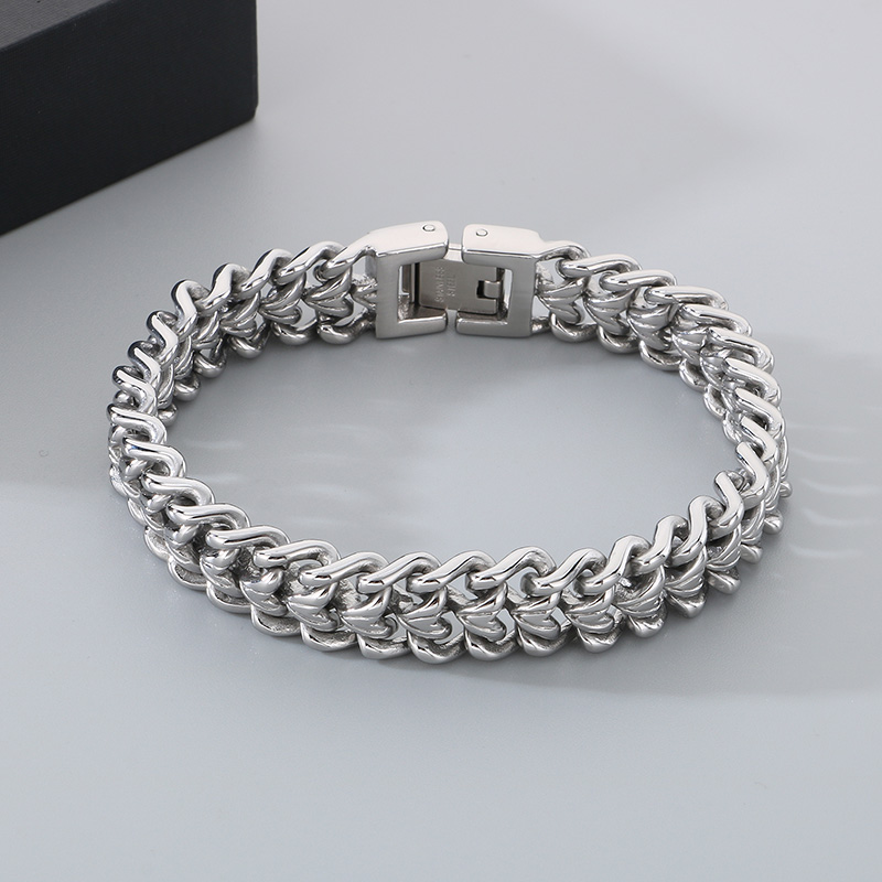 Bracelet chaîne tressée en aci - Cuban Link Chain 12Mm avis et prix